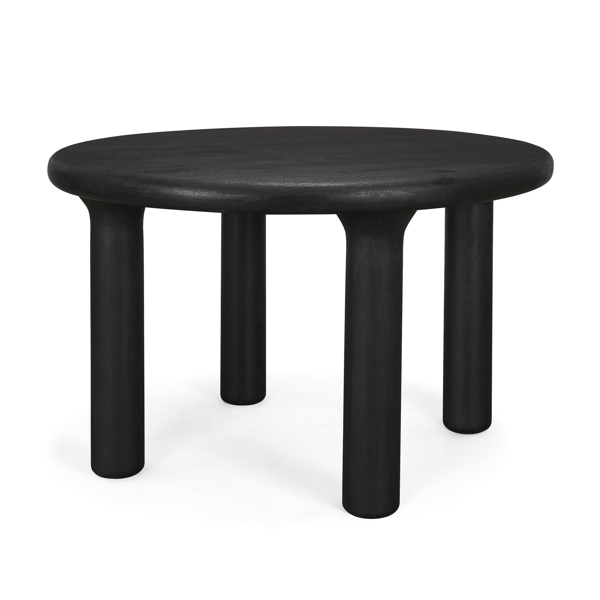 Soma Textured Black Acacia Wood Round Dining Table large image 