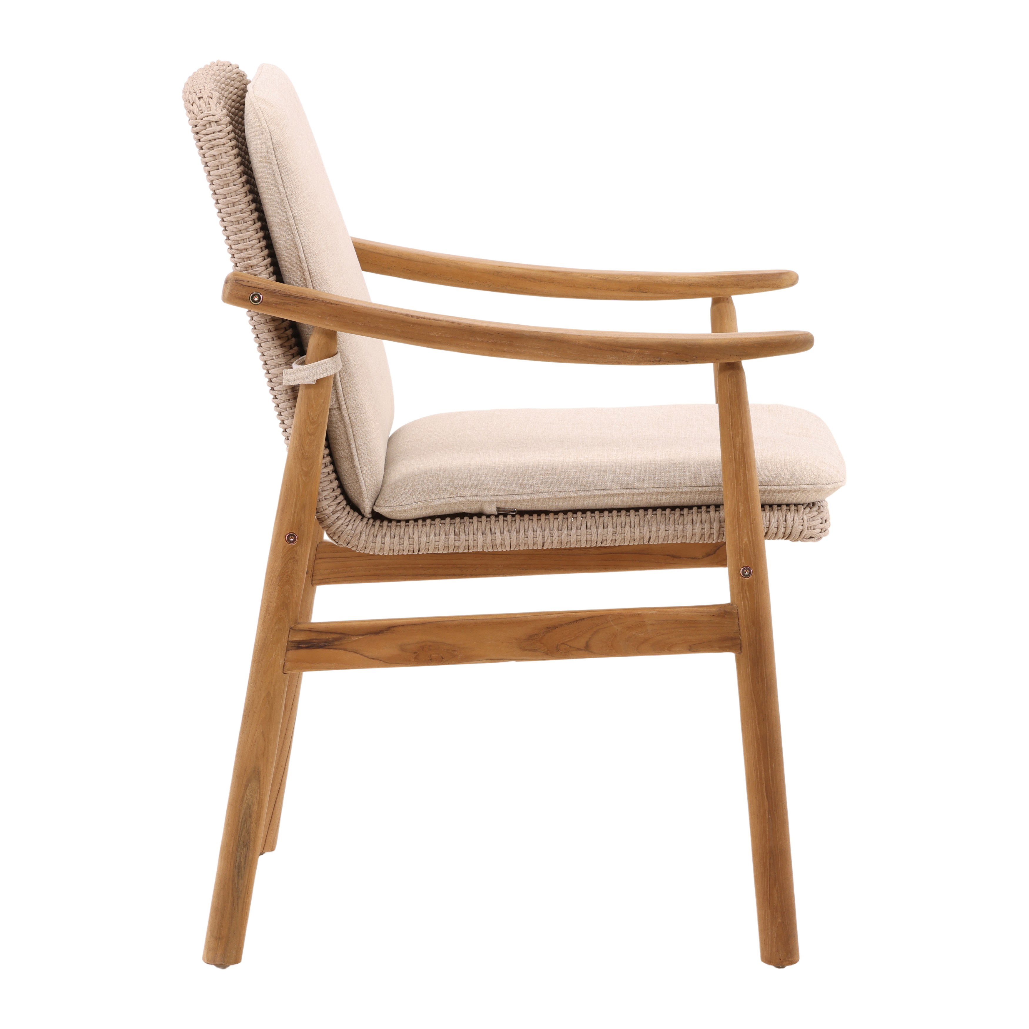 Wembley Outdoor Dining Chair Set of 2 Beige large image 