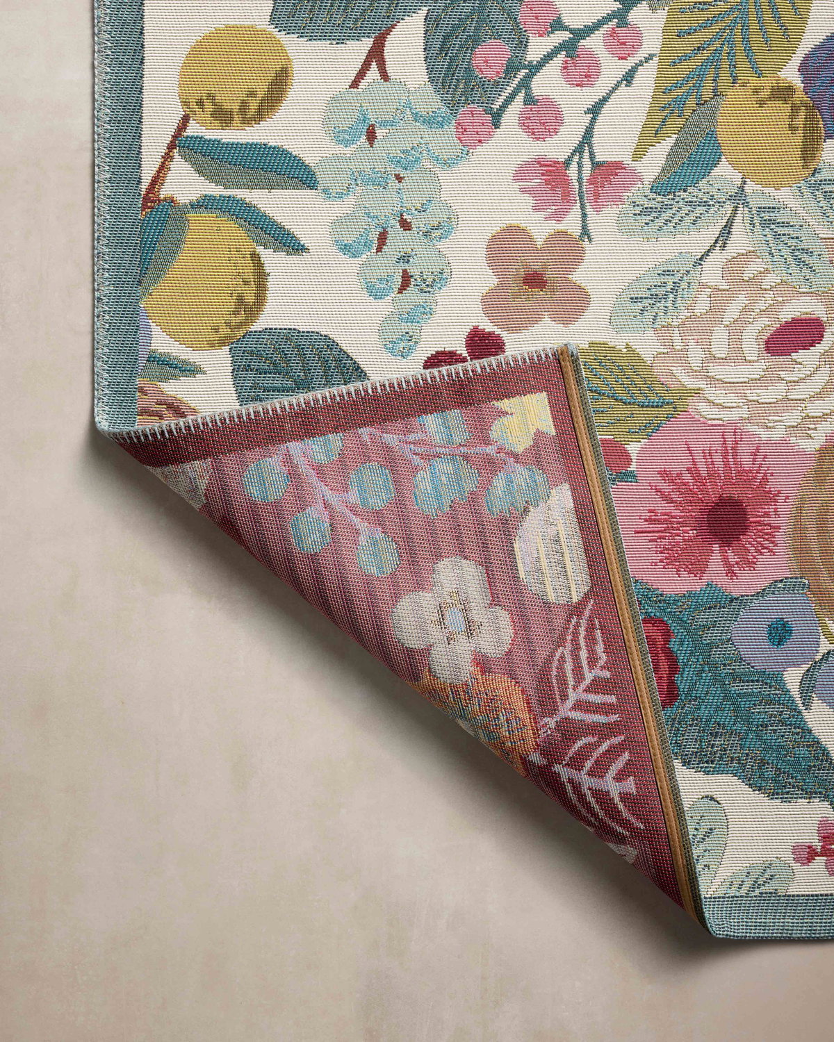 Rifle Paper Co. x Loloi Perennial Rug, 2'5" length x 7'8" width View 6