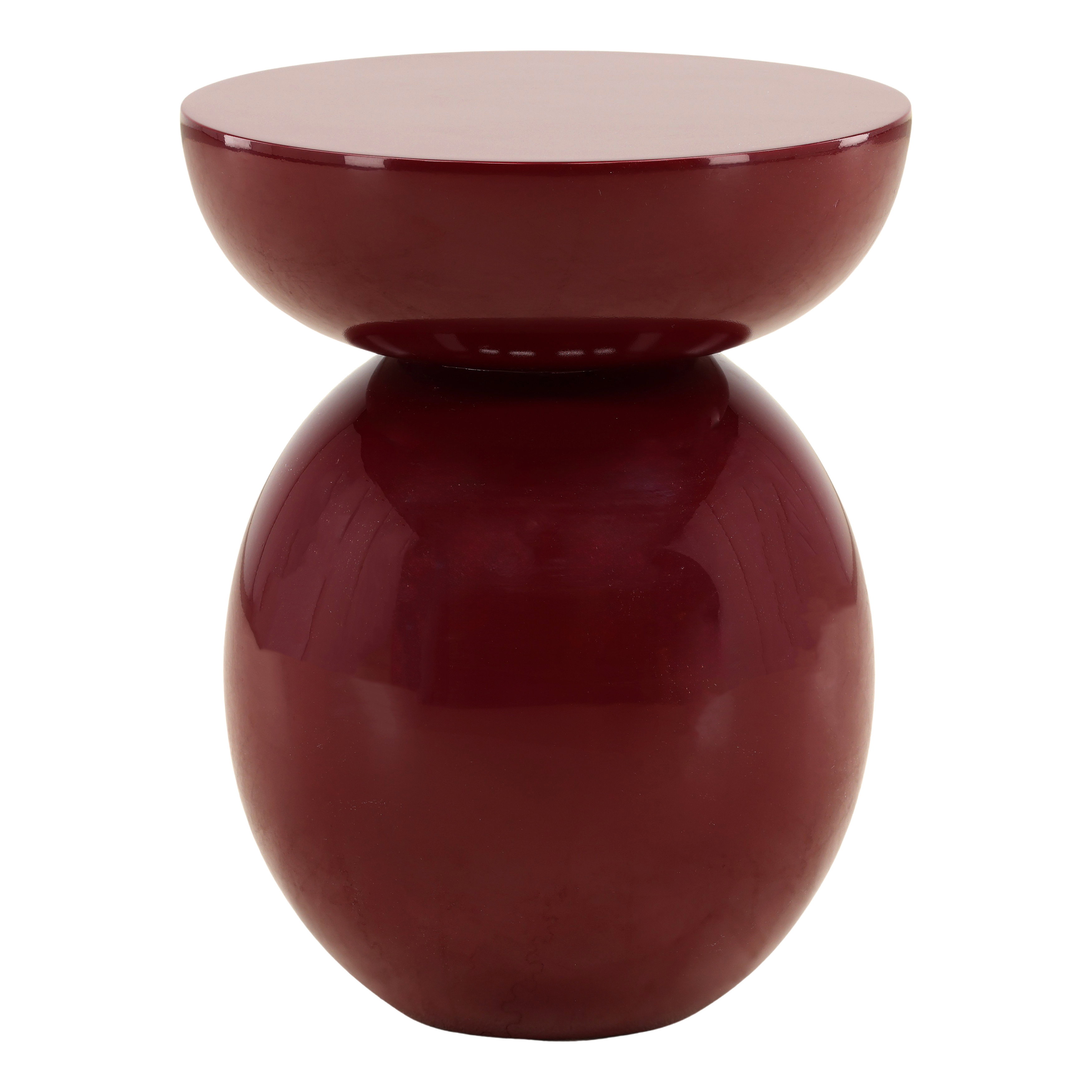 Dax Side Table Burgundy, Side & End Table by Dovetail, 15" width x 19" height x 15" diameter x 15" depth View 1