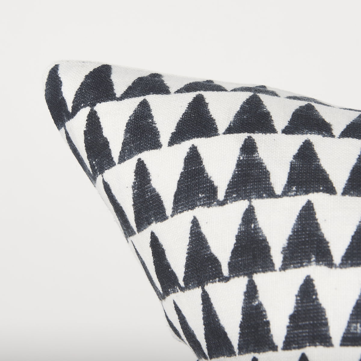 Jolie Cream with Black Print Linen Square Decorative Pillow  Cover, by Mercana, 22" length x 22" width x 0.2" height View 6