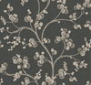 Dahlia Trail Black & Taupe Wallpaper, by York Wall, 27' length x 2'3" width x 0.02" depth thumbnail 1