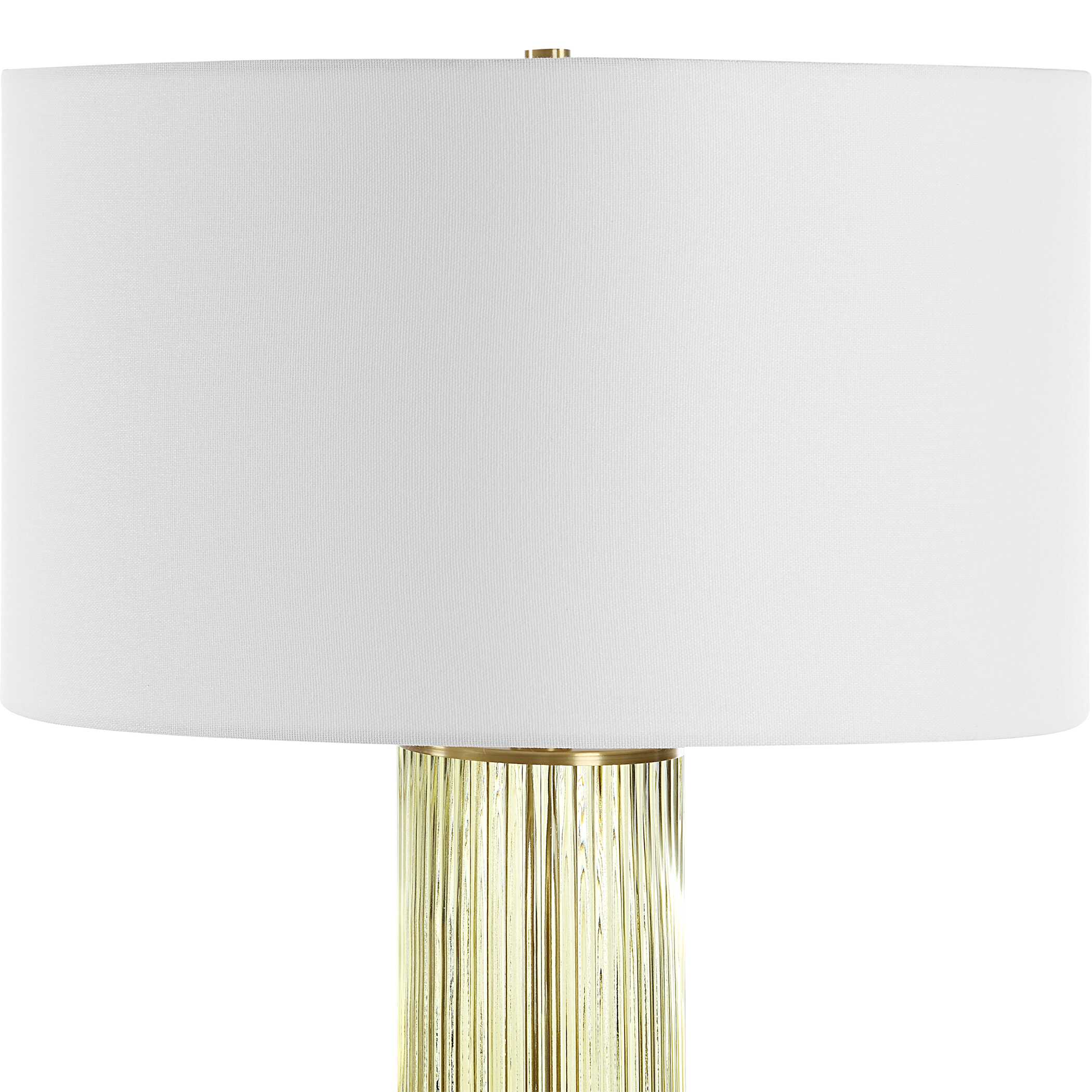 Mirah Olive Glass Table Lamp, by Uttermost, 17" width x 34.5" height x 17" depth View 6
