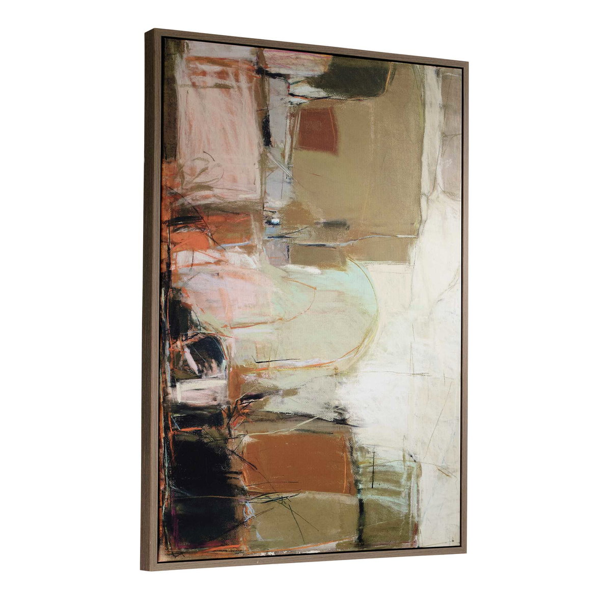 Palace Walls Framed Abstract Art, Painting by Uttermost, 46.5" width x 31.5" height x 2" depth View 4