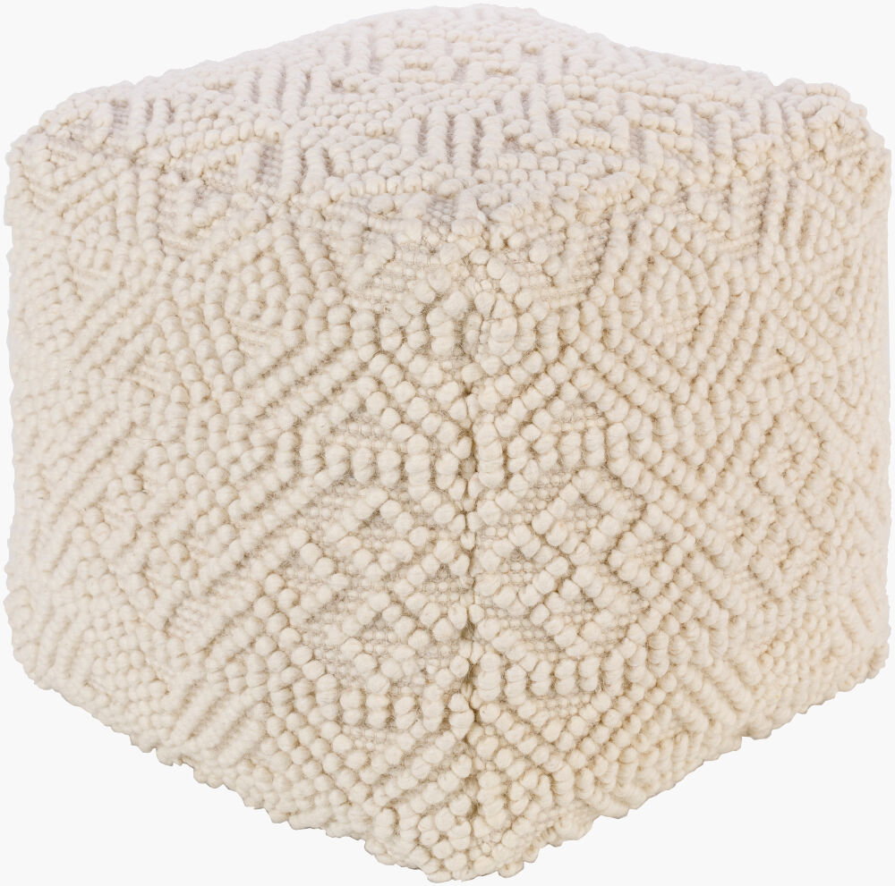 Hygge Pouf, Ottoman by Surya, 18" width x 18" height