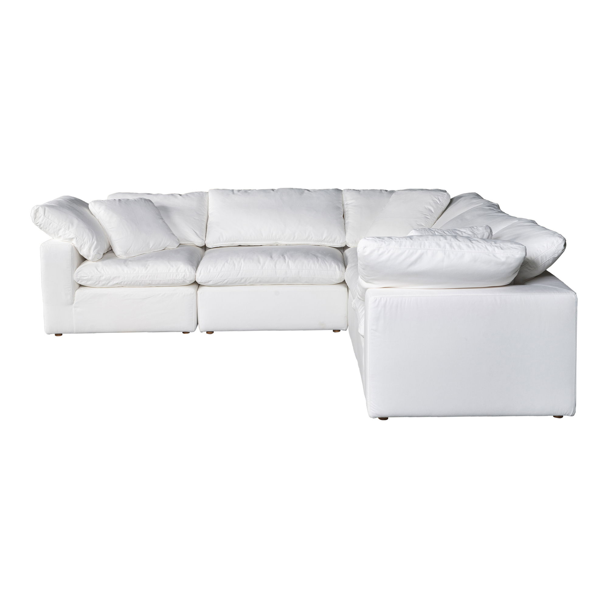 Terra Condo Classic L-shaped Modular Sectional Cream White large image 