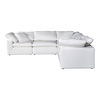 Terra Condo Classic L-shaped Modular Sectional Cream White thumbnail 2