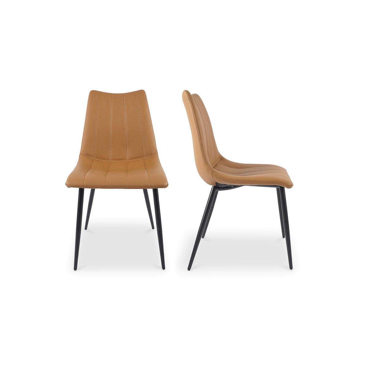 Alibi Dining Chair Tan - Set Of Two, by Moe's Home, 18" width x 33" height x 20" depth View 1