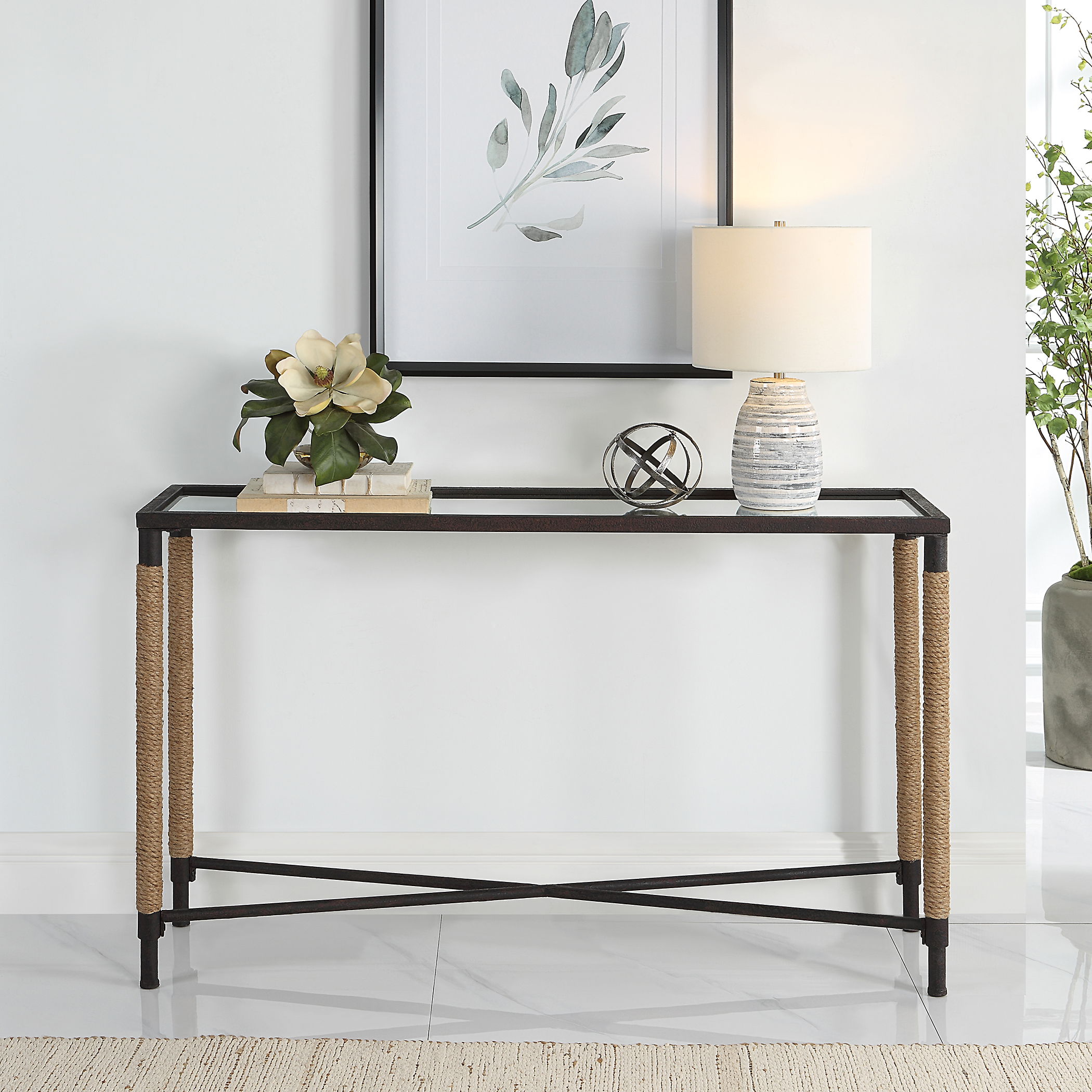 Braddock Coastal Console Table large image 