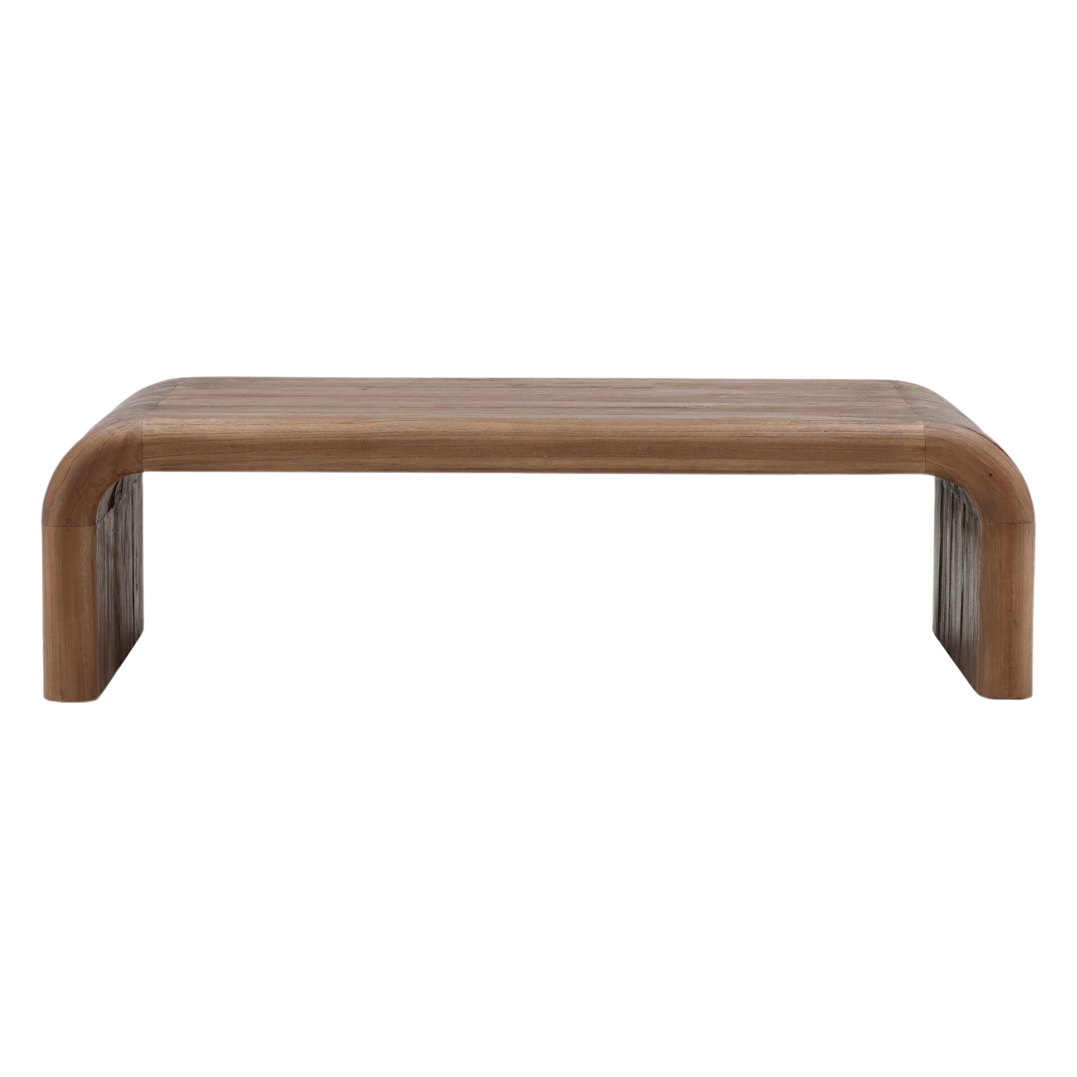 Wynne Coffee Table Brown, by Dovetail, 55" width x 16" height x 31" depth View 2