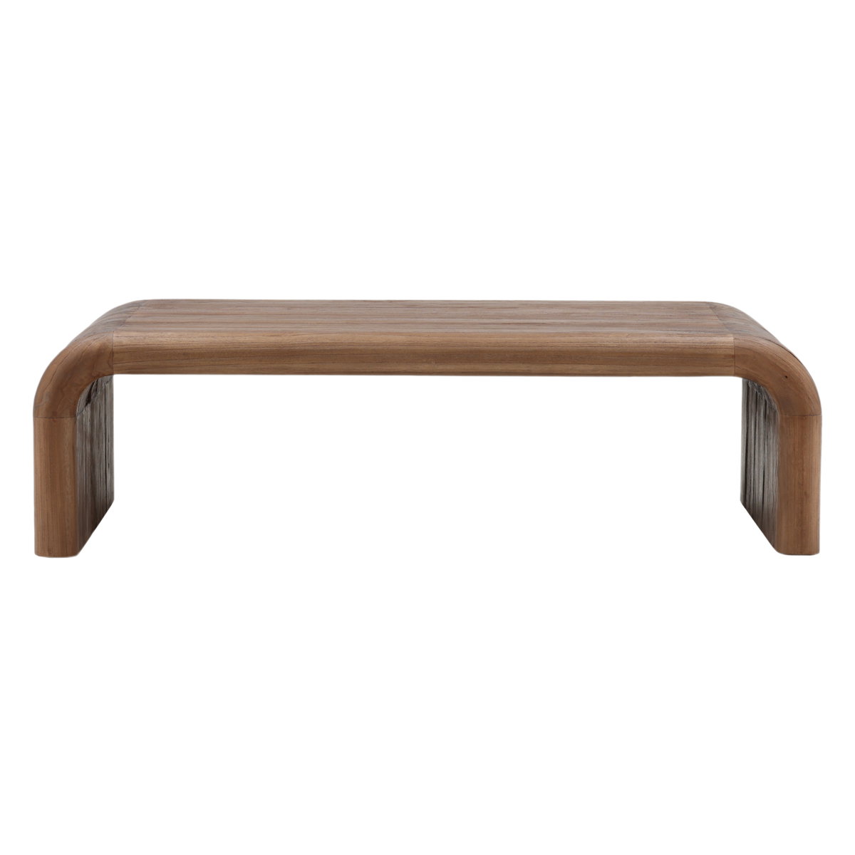 Wynne Coffee Table Brown, by Dovetail, 55.15" width x 16.4" height x 31.5" depth View 2