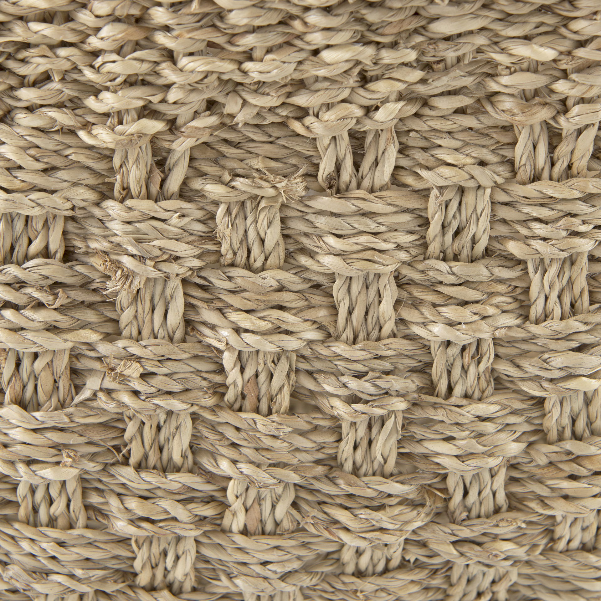 Emra  (Set of 3) Light Brown Seagrass Rectangular Basket with Handles, Bins & Basket by Mercana, 17.32" length x 11.81" width x 7.87" height View 7