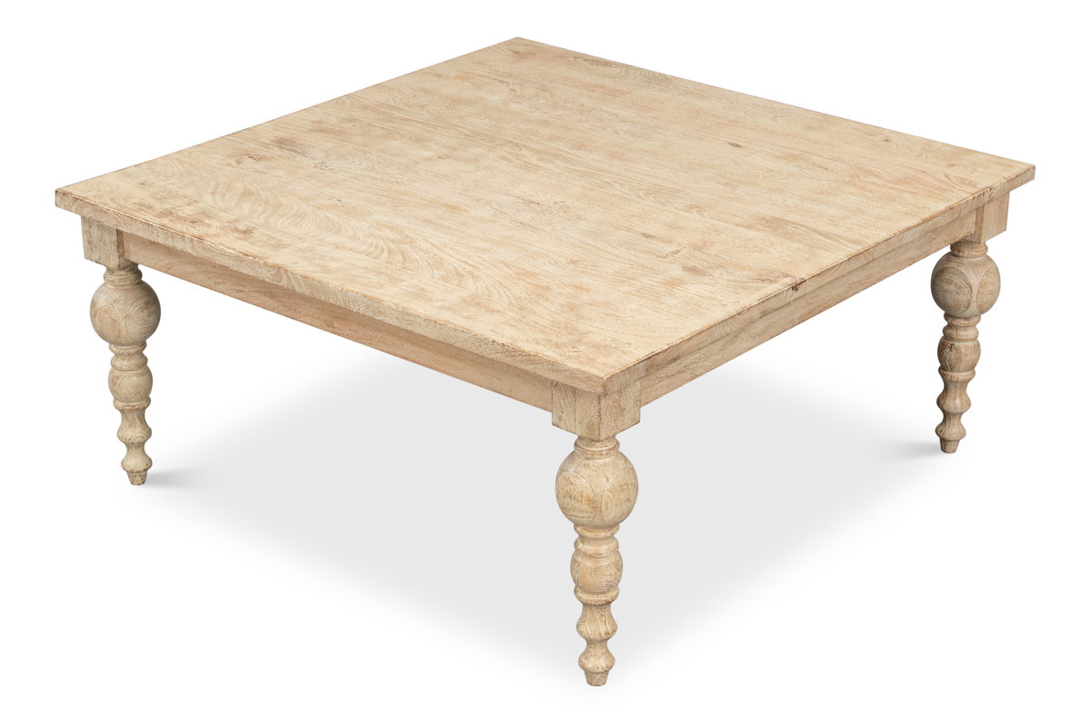 Jocelyn Coffee Table, by Sarreid, 3'3" length x 3'3" width x 1'6" height View 10