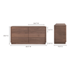 Round Off Dresser Walnut Brown, by Moe's Home, 60" width x 30" height x 19" depth thumbnail 10