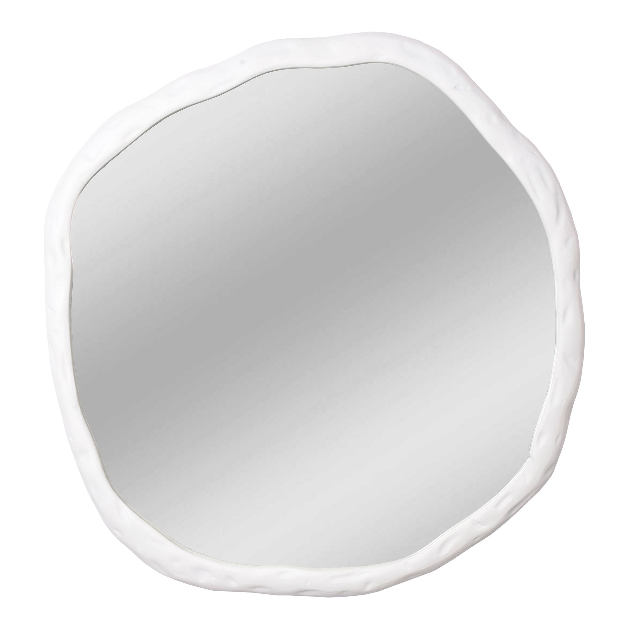 Foundry Large Mirror White, by Moe's Home, 36.5" width x 36.5" height x 1.5" depth View 1