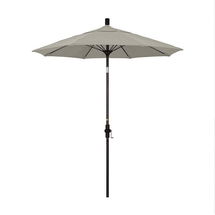 Online Designer Patio Outdoor Market Umbrella, 7.5 Ft, Round, Bronze, Sunbrella Spectrum, Dove