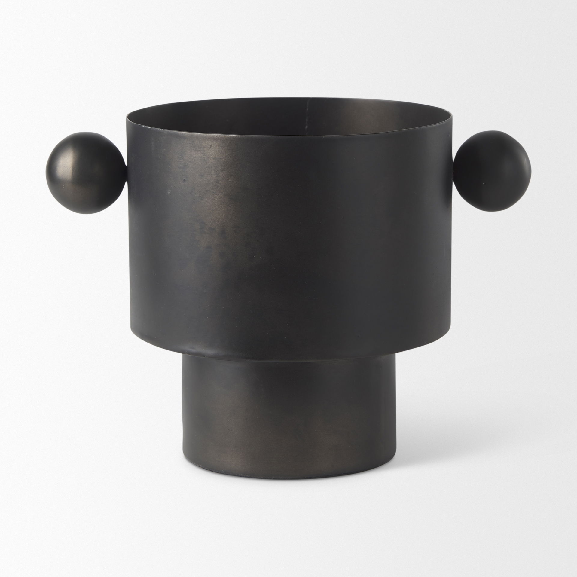 Juno 6.5H Medium Black Iron Vase large image 