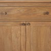 Baron Light Brown Solid Wood with Antiqued Brass Knobs 3-Drawer 6-Door Sideboard thumbnail 9