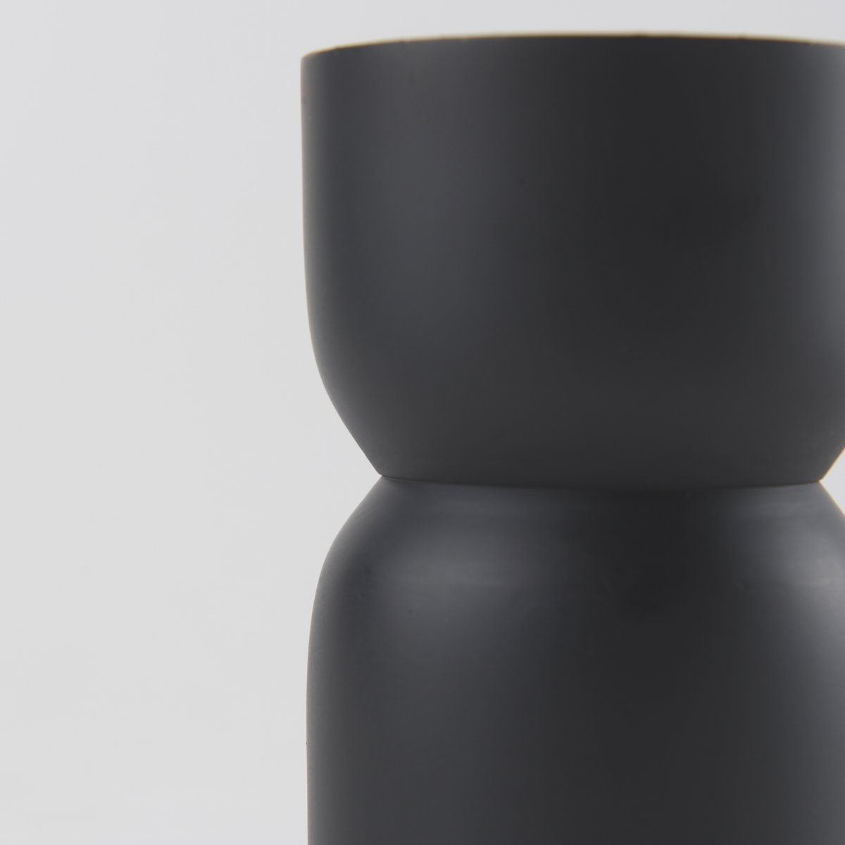 Malta Small Black Metal Candle Holder, Candles & Candle Holder by Mercana, 2.5" length x 2.5" width x 5" height View 8