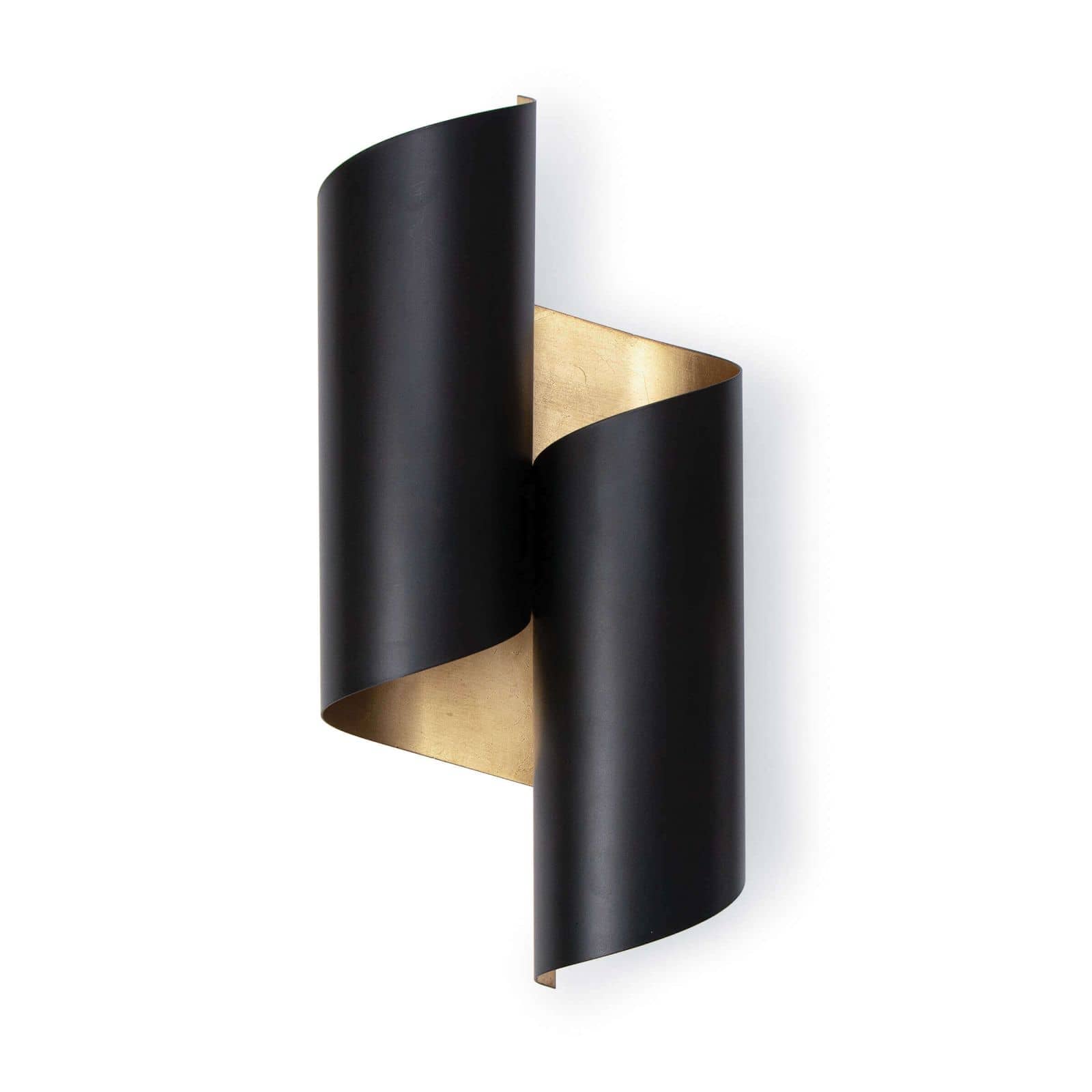 Online Designer Living Room Folio Sconce (Black and Gold)