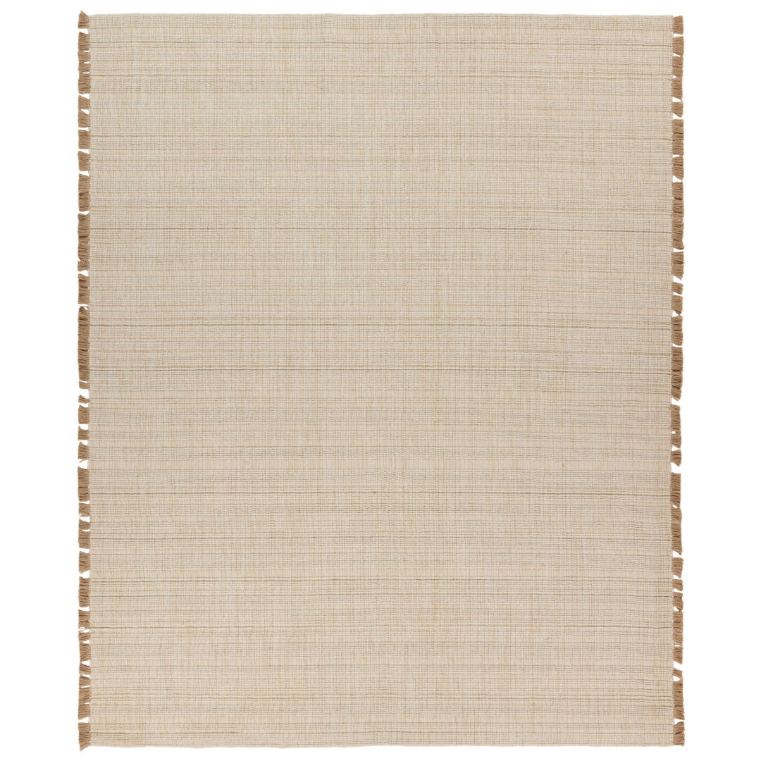 Bandera Handmade Solid Cream/Beige Area Rug (8'X10') large image 