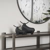 Radu Large Matte Black Metal Bull Decorative Object, by Mercana, 12.6" length x 4.75" width x 10.5" height thumbnail 2