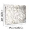 Oahu Fronds Off White Peel & Stick Wallpaper, by York Wall, 20' length x 2'3" width x 0.02" depth thumbnail 8