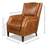 Baker Arm Chair, by Sarreid, 3'3" length x 2'6" width x 3'5" height thumbnail 17