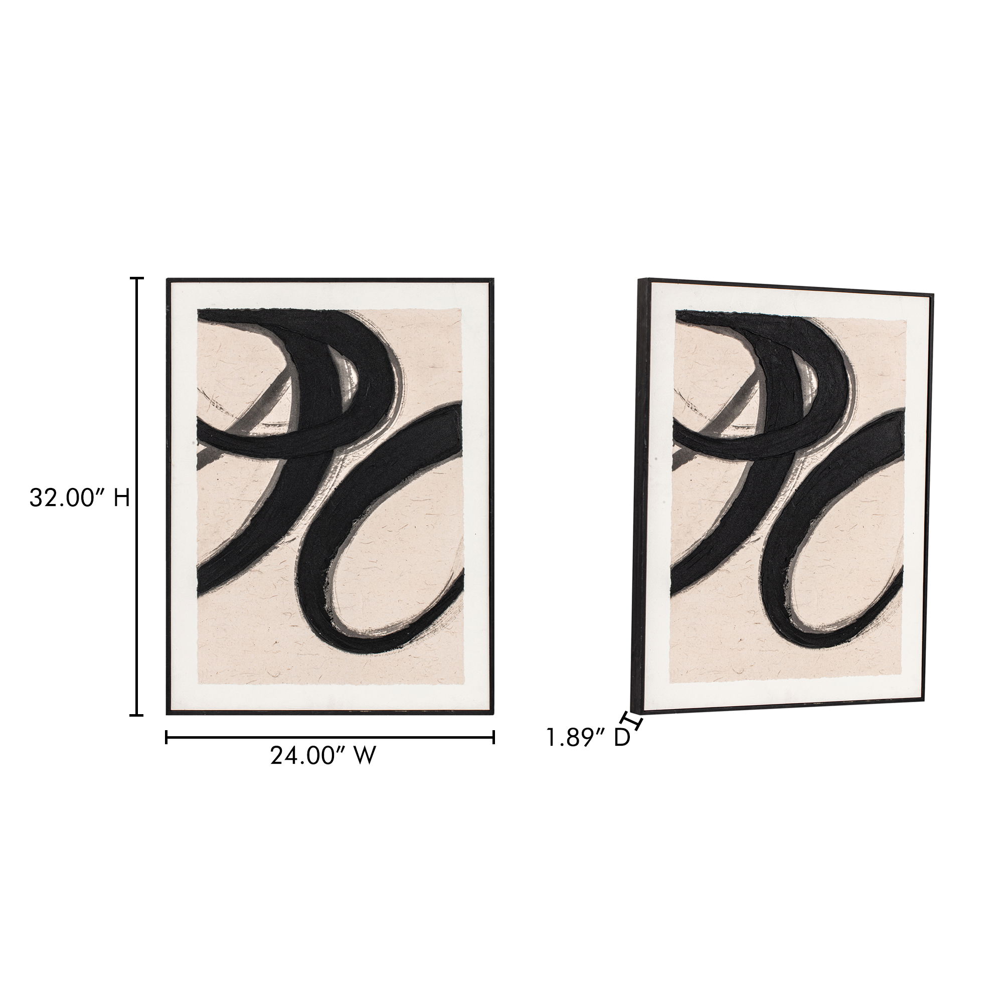 Poet 1 Framed Painting, by Moe's Home, 24" width x 32" height x 1.89" depth View 6