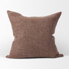 Jack 22x22 Brown Linen Square Decorative Pillow Cover, by Mercana, 22" length x 22" width x 0.2" height thumbnail 6