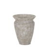 Utari Short Gray Brown with White Detailing Ceramic Floor Vase thumbnail 0