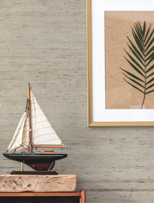 Grasscloth Lavender Wallpaper