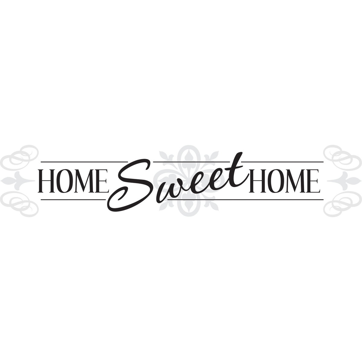 Home Sweet Home Wall Decals, by York Wall, 3'3.6" length x 9" width x 0.02" depth
