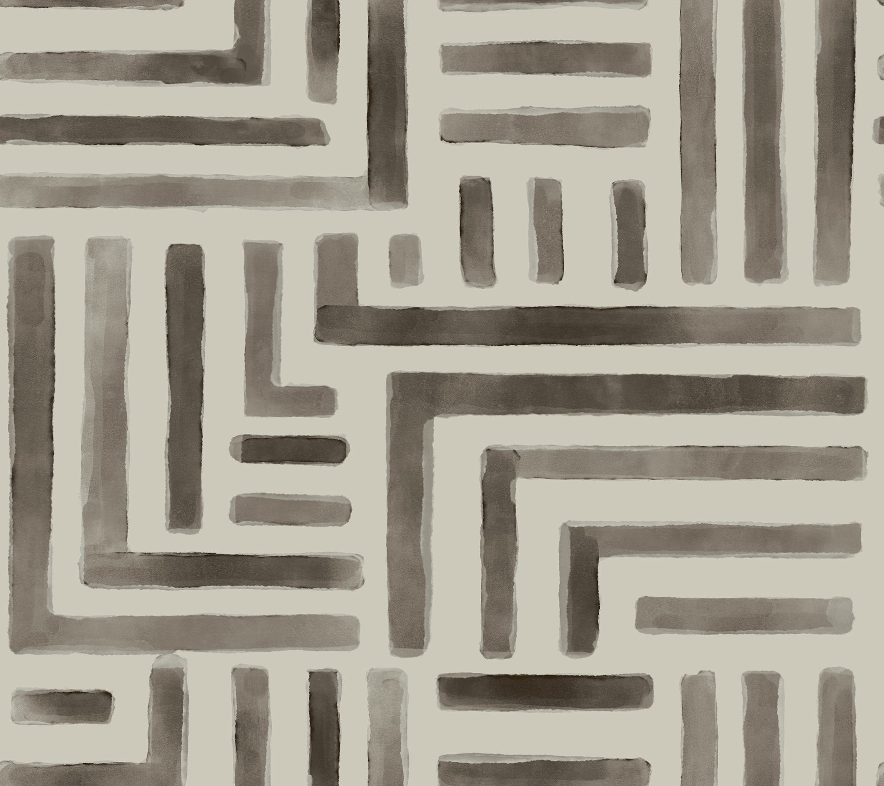 Painterly Labyrinth Warm Neutral Wallpaper large image 