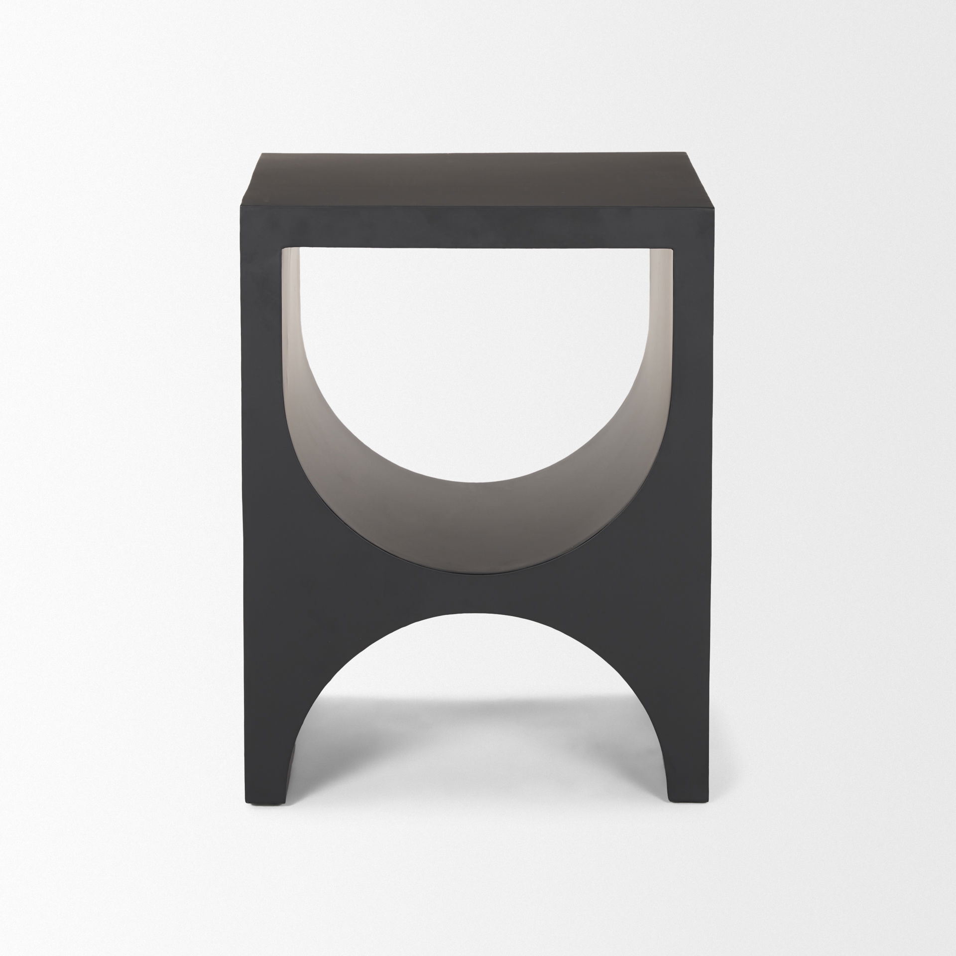 Sobi Matte Black Square Metal Side Table large image 