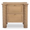 Treccia 2 Drawer Nightstand Oak, by Moe's Home, 27.5" width x 25.25" height x 21.5" depth thumbnail 1