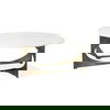 Reinhold 49' Round White Marble Top Gold Metal Base Coffee Table thumbnail 0
