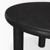 Soma Textured Black Mango Wood Round Dining Table, by Mercana, 48" length x 48" width x 30" height thumbnail 9