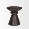Palmera Dark Brown Wood Pedestal Accent Table thumbnail 3