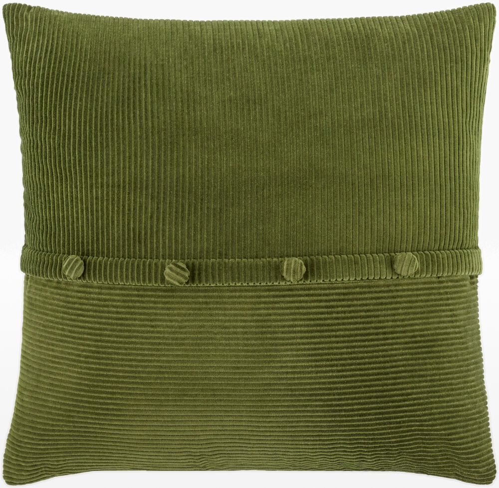 Corduroy Quarters Accent Pillow Down, Decorative Pillow by Surya, 20" length x 20" width