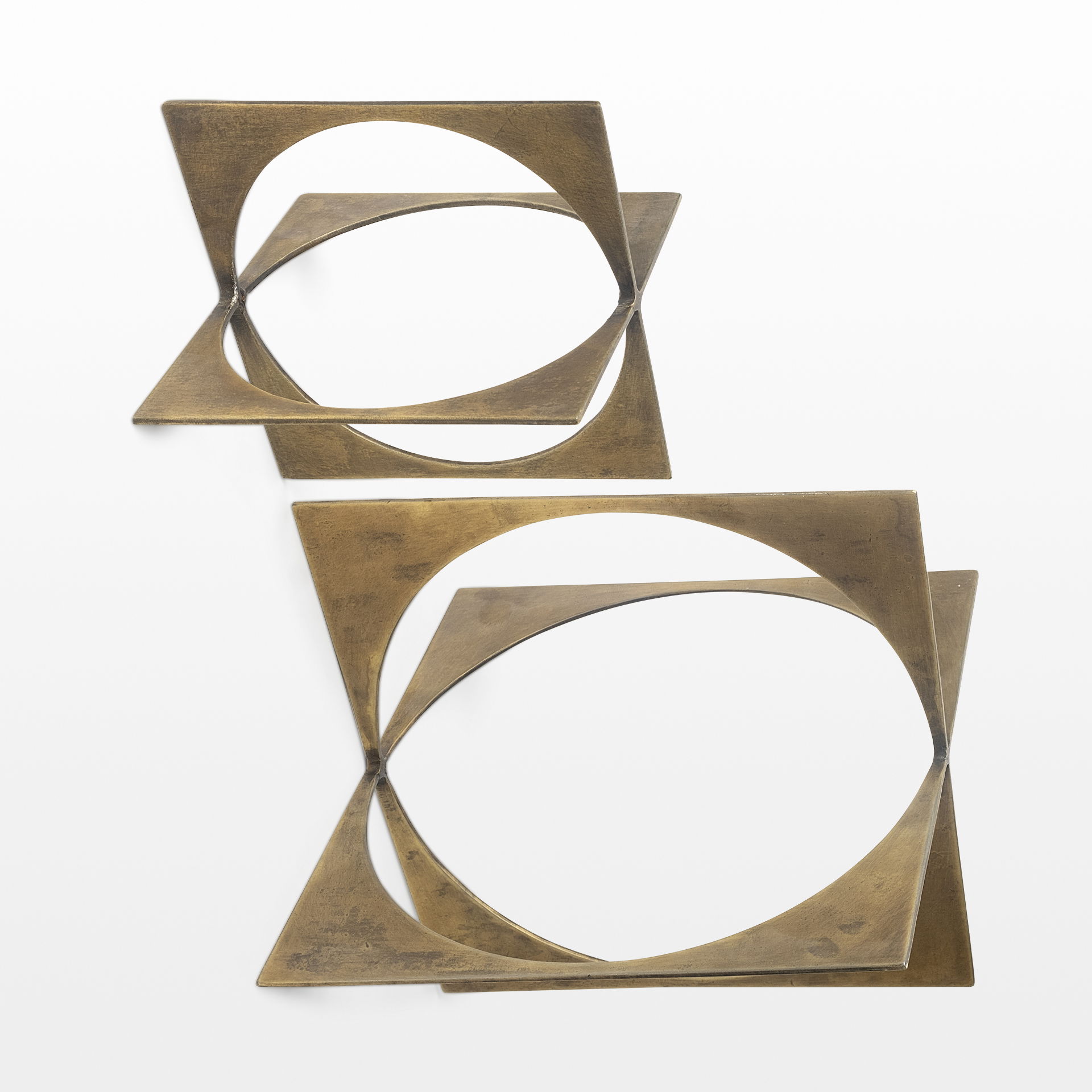 Lima II (Large) 10L x 10W Gold Geometric Decorative Object large image 