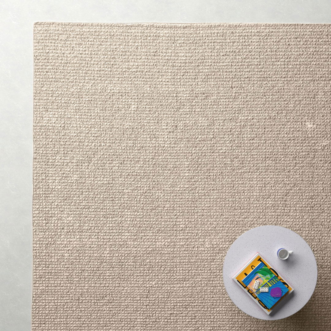 Chael Natural Solid Gray/ Beige Area Rug large image 