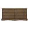 Clarence 6 Drawer Dresser Warm Brown, by Moe's Home, 72" width x 32" height x 18" depth thumbnail 1