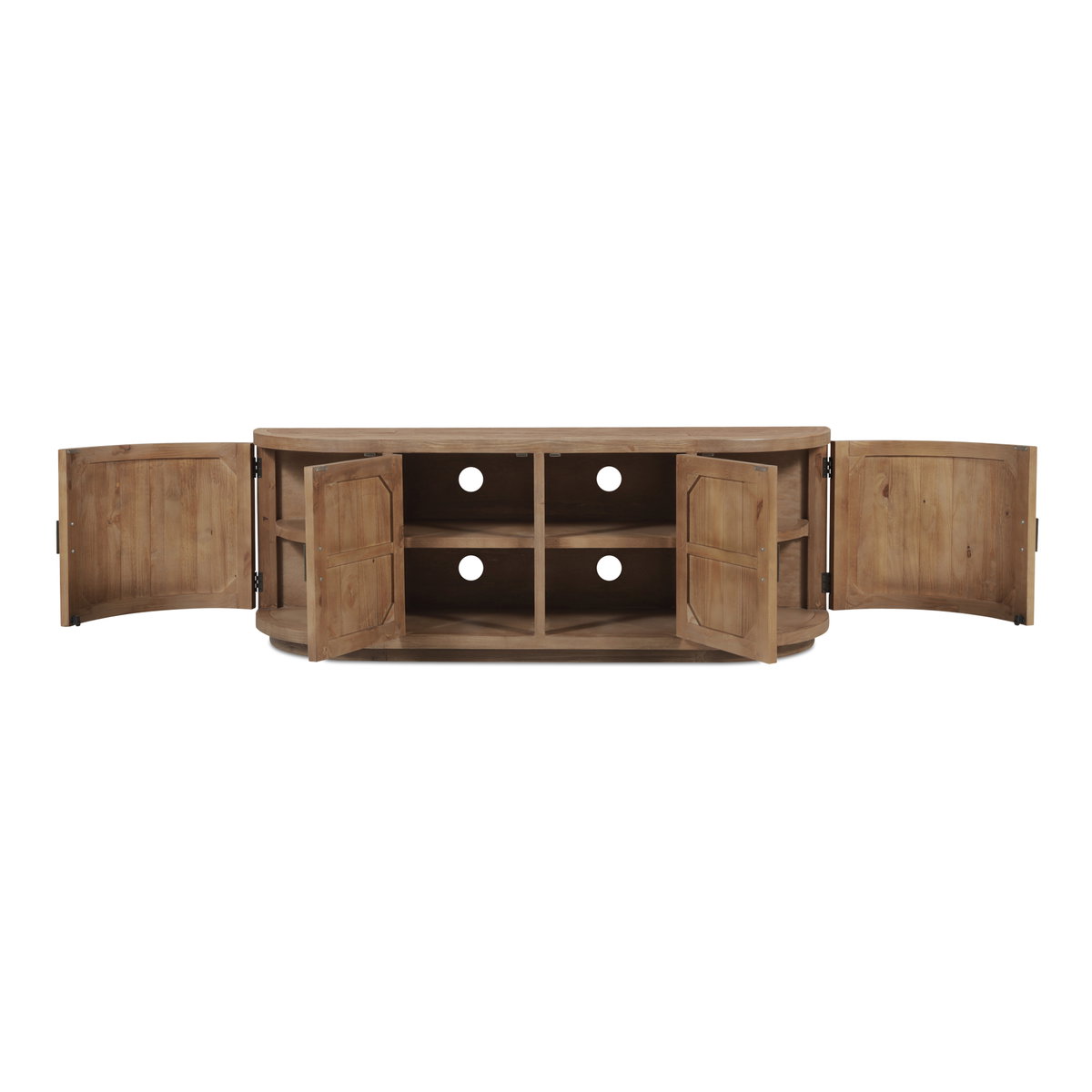 Nicola Media Cabinet Natural, Media Console by Moe's Home, 70.9" width x 26" height x 17.7" depth View 4