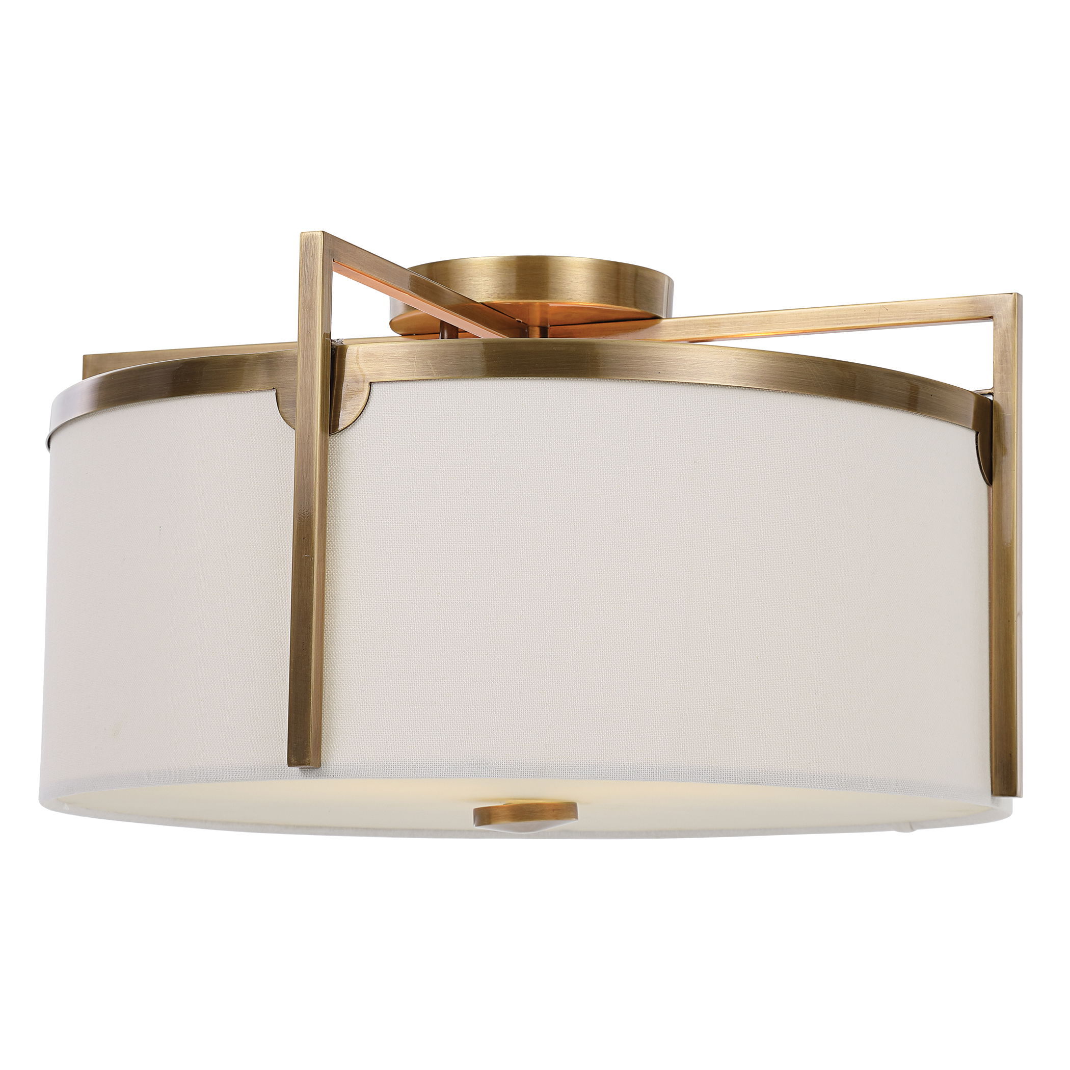 Colfax Brass 3 Light Semi Flush large image 