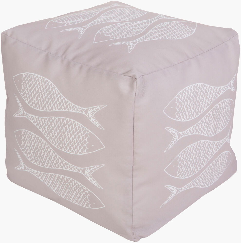 Rain Pouf, Ottoman by Surya, 18" width x 18" height
