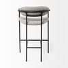 Parker Gray Fabric Seat Black Metal Counter Stool thumbnail 5