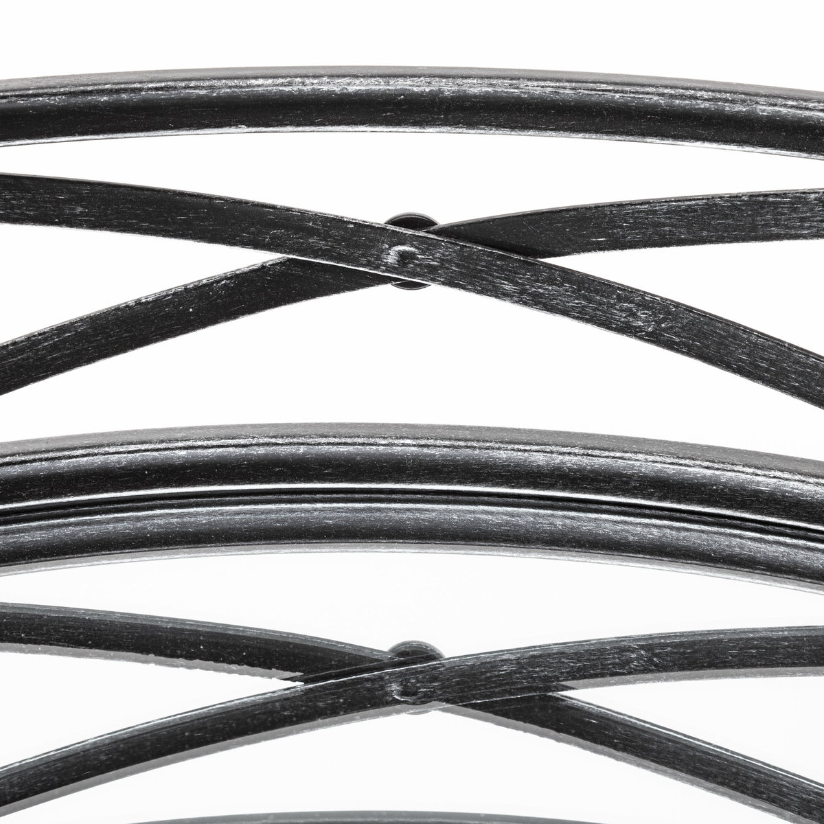 Piers (Set of 2) Black Metal Mirrored Round Trays, Decorative Tray by Mercana, 22" length x 22.05" width x 4.13" height View 6