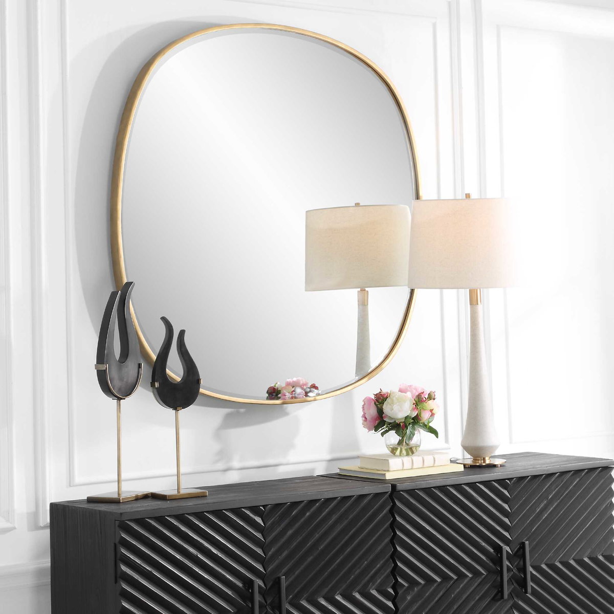 Webster Antique Gold Mirror, by Uttermost, 46.5" width x 46.5" height x 2" depth View 4
