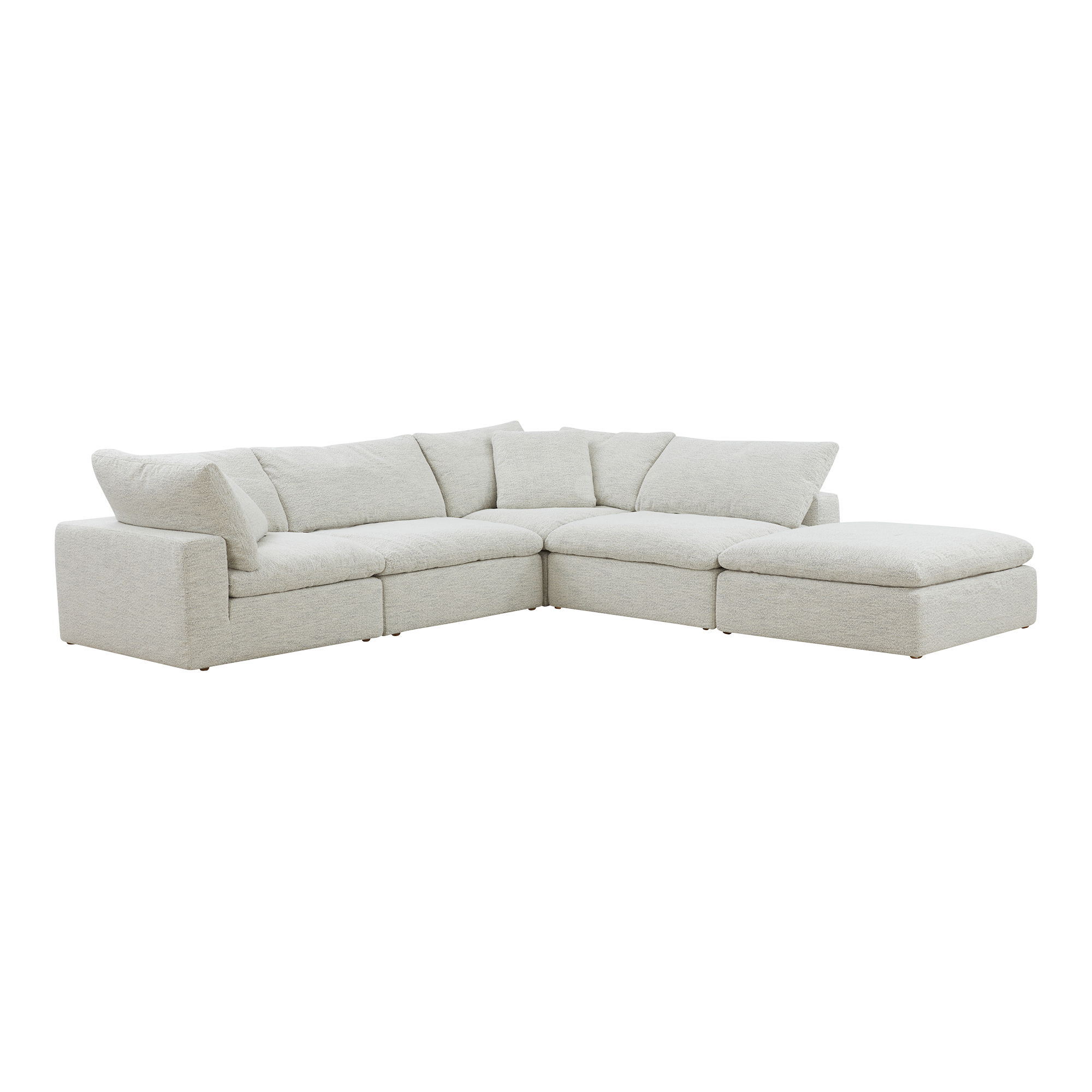 Clay Dream Modular Sectional Coastside Sand, Sectional Sofa by Moe's Home, 133.5" width x 32" height x 133.5" depth View 2